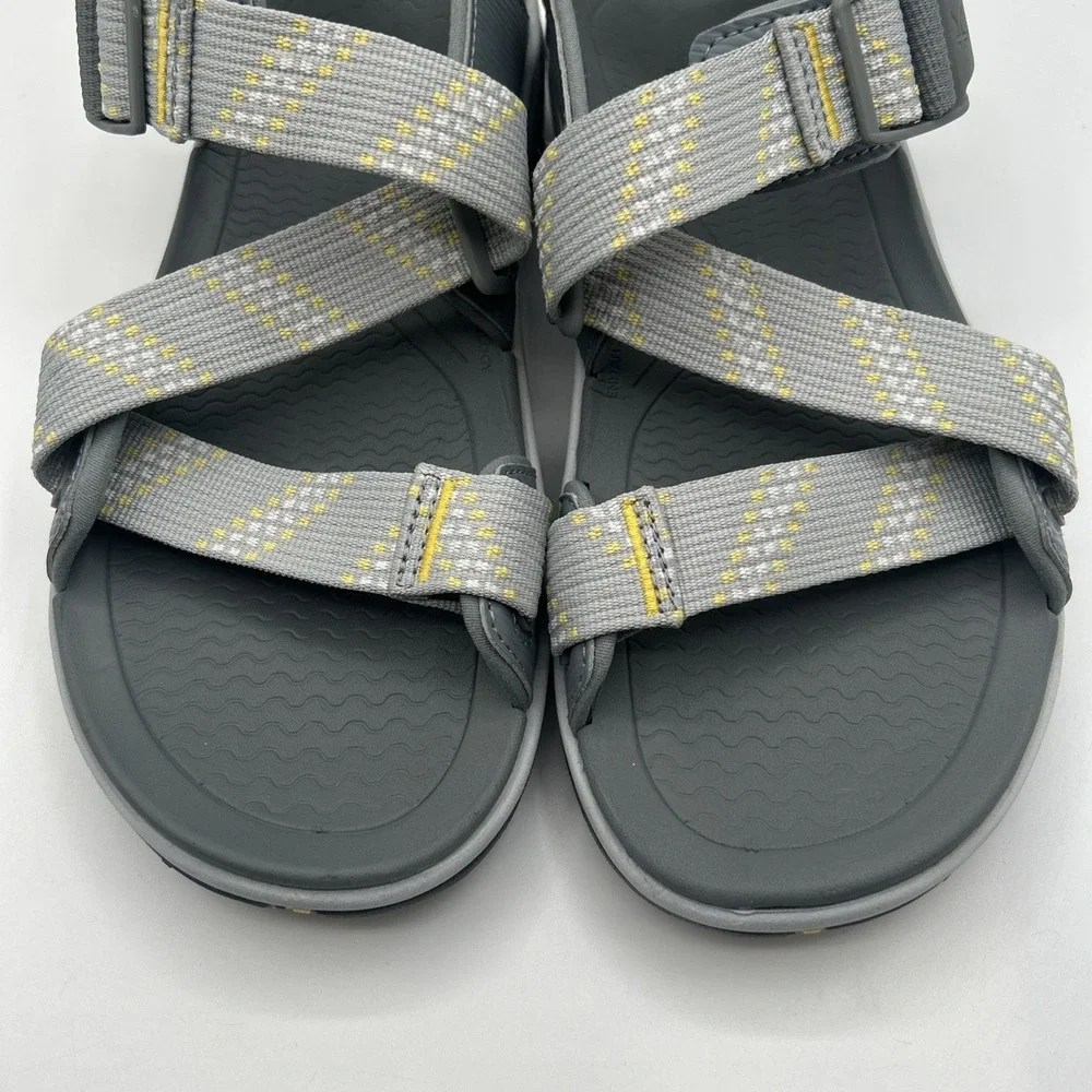 NEW Kuru Women's Current Sandal, Gray, Soft Yellow,Walking,Hiking, SZ: 8 M, NWOB - Picture 12 of 15